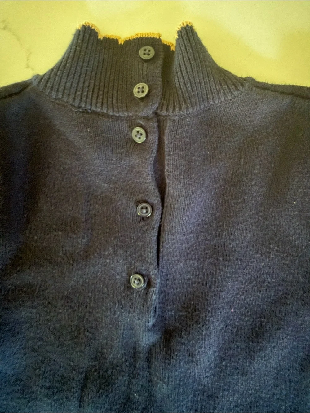 Janie and Jack Navy Mock-Neck Puff Sleeve Sweater with Green & Blue Plaid Skirt